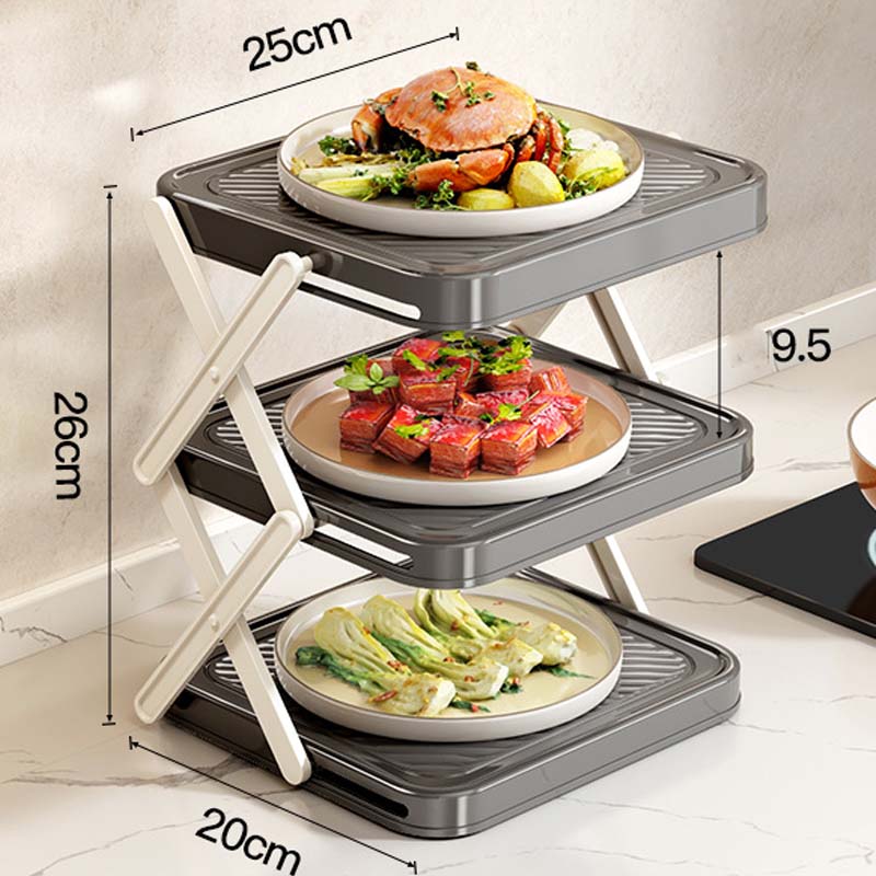 🍽️ 📦 4-Tier Bowl Storage Rack – Foldable, Stable & Maximizes Your Kitchen Space