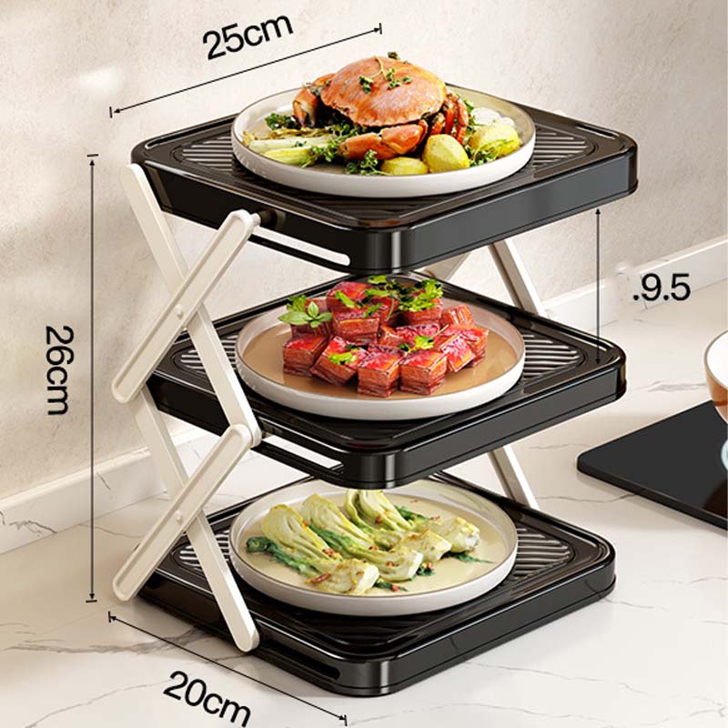 🍽️ 📦 4-Tier Bowl Storage Rack – Foldable, Stable & Maximizes Your Kitchen Space