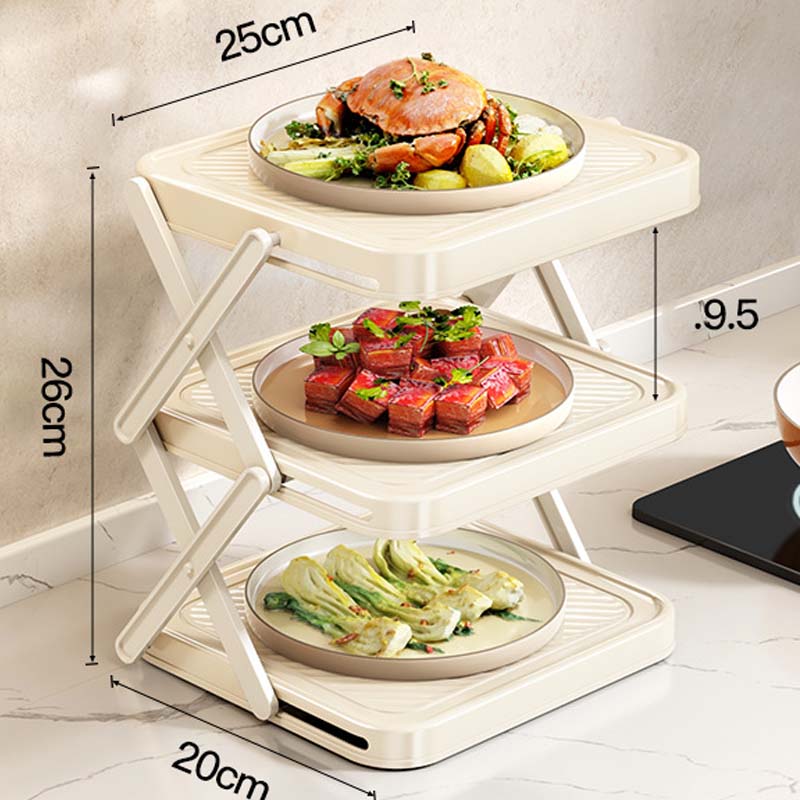 🍽️ 📦 4-Tier Bowl Storage Rack – Foldable, Stable & Maximizes Your Kitchen Space