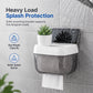 Punch Free Wall Mounted Bathroom Toilet Paper Holder and Tissue Dispenser with Storage Shelf