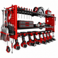 Wall Mounted Heavy Duty Iron Power Tool Organizer and Garage Drill Storage Rack